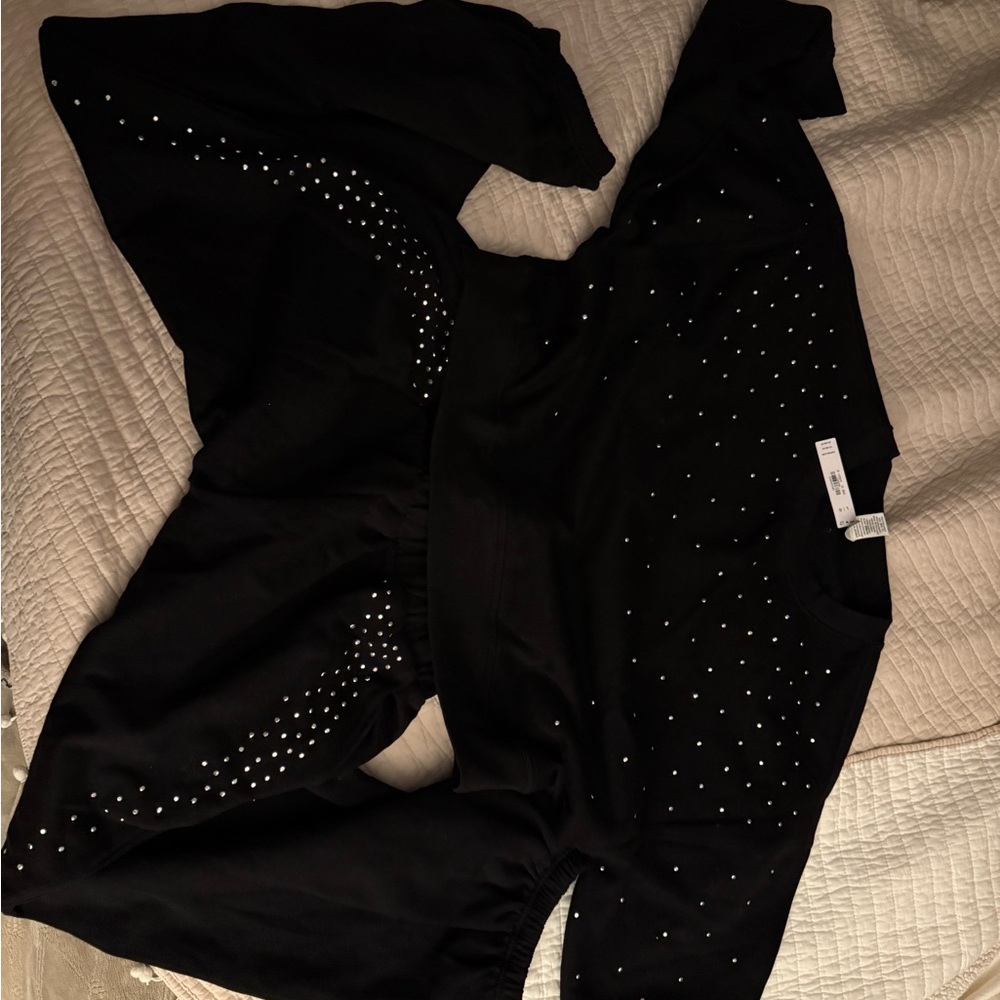Victoria's Secret Black Jumpsuit with Silver Accents